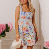 Romantic Daydream Floral Applique Mini Dress in Powder Blue Image - 1