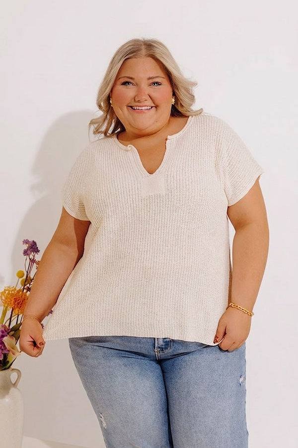 Coastal Cafe Knit Top Curves Image - 2