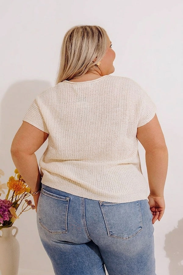 Coastal Cafe Knit Top Curves Image - 4