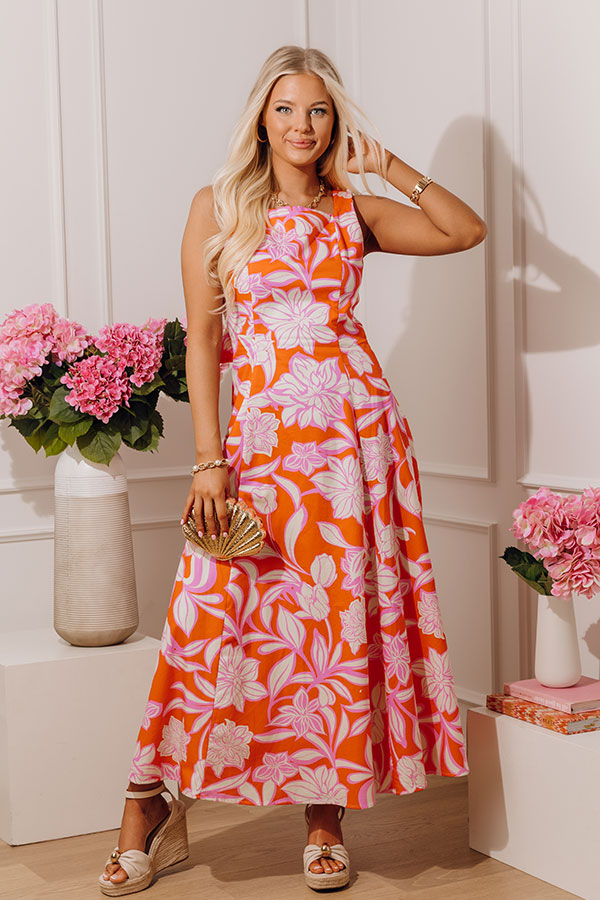 Petals and Plans Floral Midi Dress Image - 1