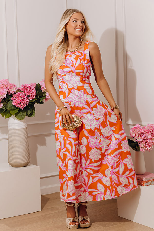 Petals and Plans Floral Midi Dress Image - 2