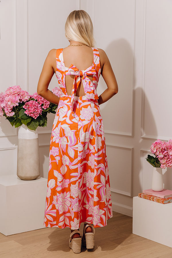 Petals and Plans Floral Midi Dress Image - 4