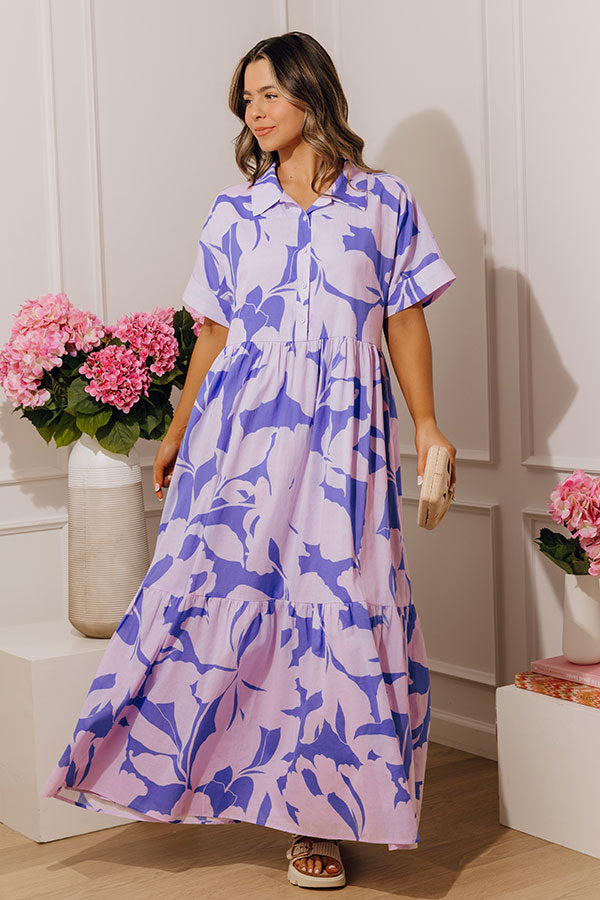 Lavender Fields Floral Maxi Dress S / Lavender Lavender Fields Floral Maxi Dress S / Lavender