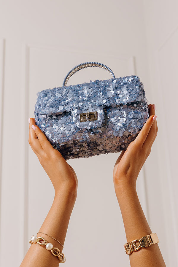 Ella Sequin Purse in Blue Image - 3