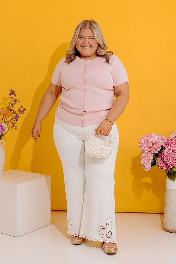 Simple Joy Knit Button Up Top Curves Image - 5