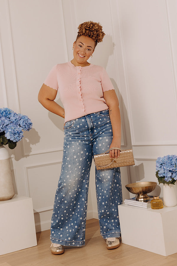 Simple Joy Knit Button Up Top Curves Image - 2