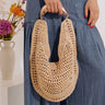 Camden Straw Woven Hobo Bag in Natural Image - 1