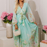 Secret Garden Floral Maxi Dress in Aqua Image - 1