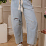 The Olivia Midrise Distressed Barrel Leg Jean Image - 1
