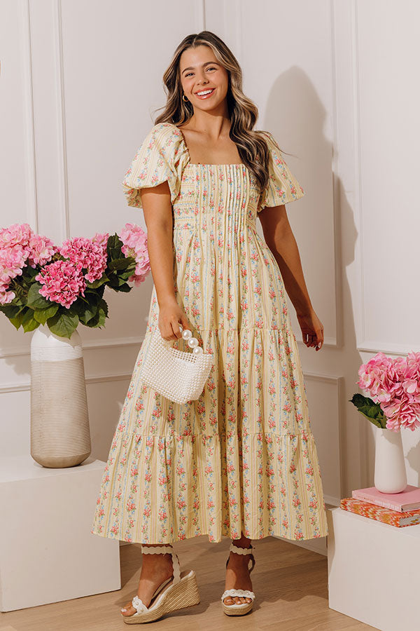 City Of Flowers Pleated Midi Dress Image - 2