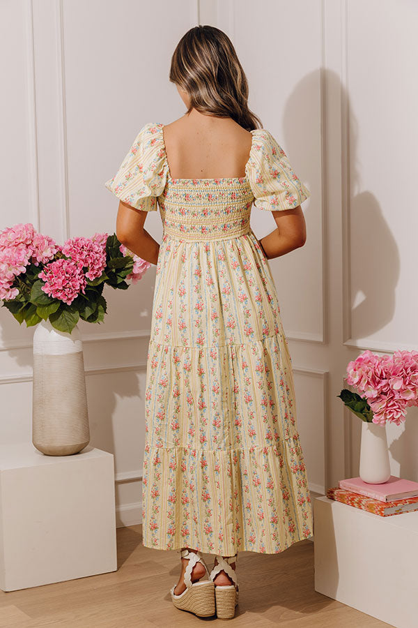 City Of Flowers Pleated Midi Dress Image - 4