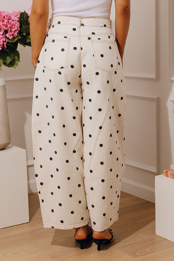 Spotted Around Town High Waist Barrel Leg Jean in Black Image - 3