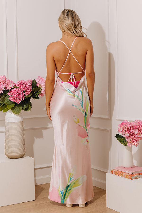 Watercolor Lilies Floral Satin Maxi Dress Impressions Online Boutique Watercolor Lilies Floral Satin Maxi Dress Impressions Online Boutique