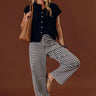 JUST USA Mae Midrise Barrel Leg Gingham Jean Image - 1