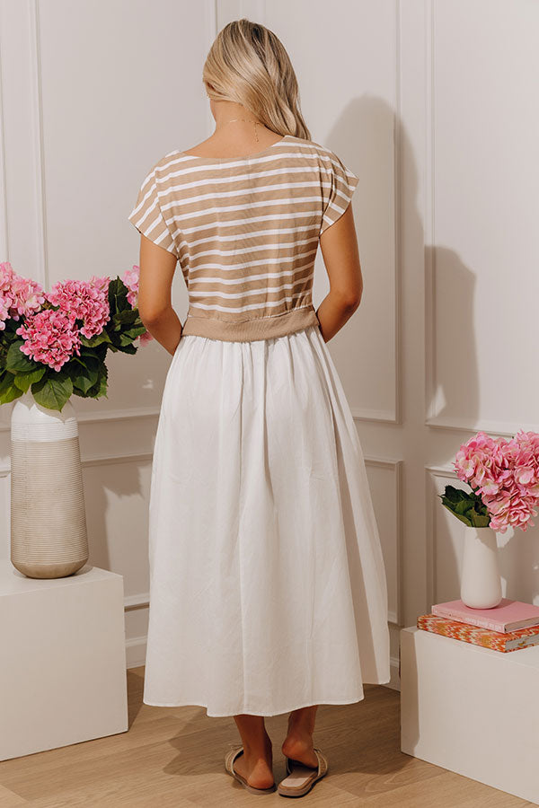 Sunny Stripes Midi Dress Image - 4