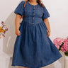 Fifth Avenue Chic Denim Midi Dress Curves Image - 1