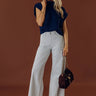 JUST USA Blair Midrise Stripe Wide Leg Jean Image - 1