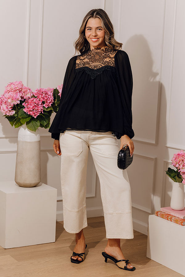 Poise And Polish Chiffon Top in Black Image - 2