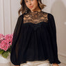Poise And Polish Chiffon Top in Black Image - 1