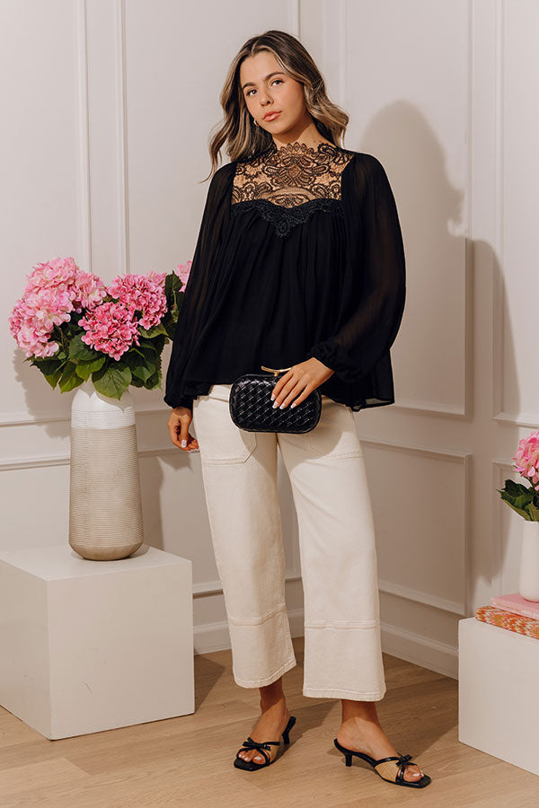Poise And Polish Chiffon Top in Black Image - 5