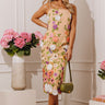 Enchanted Evening Floral Embroidered Midi Dress Image - 1