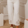 RISEN Eliza High Waist Eyelet Wide Leg Jean Image - 1