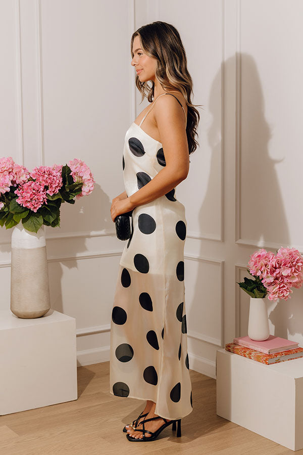 Haute Spot Organza Midi Dress M / French Vanilla
