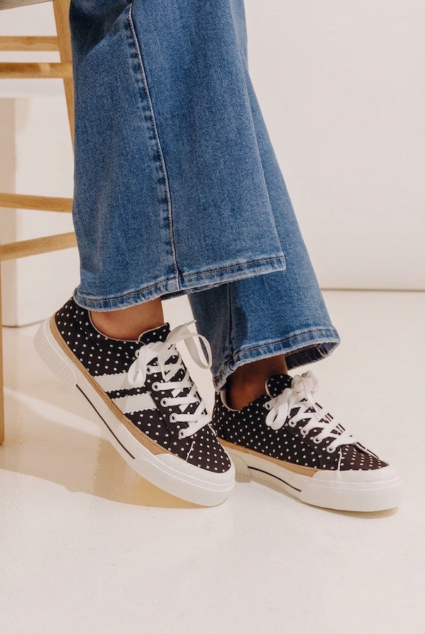 Thats Her Polka Dot Sneaker In Black
