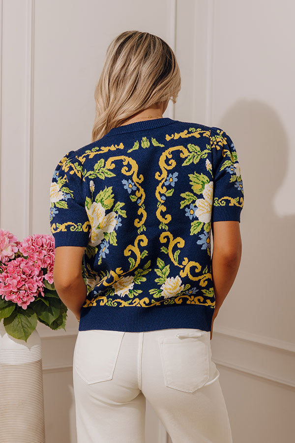 Floral Dream Knit Sweater Top Image - 3