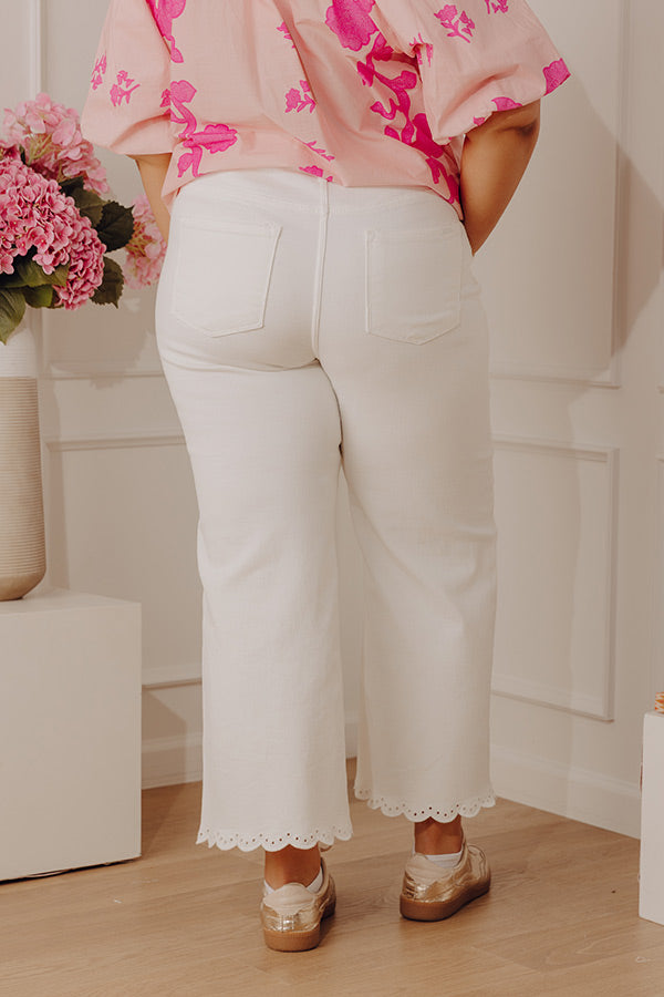 RISEN Eliza High Waist Eyelet Wide Leg Jean Curves Image - 3