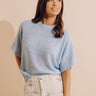 Easygoing Charm Knit Top in Sky Blue Image - 1