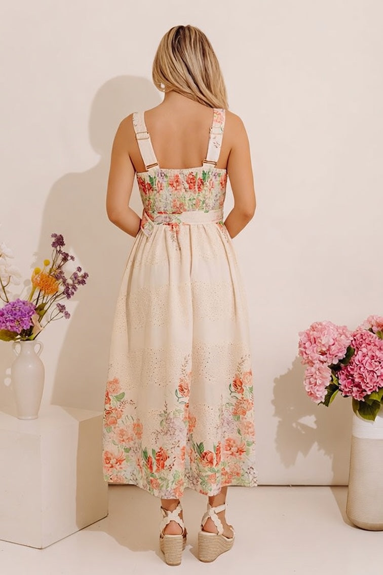 beem floral midi dress Beem Floral Midi Dress