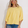 Modern Ease Knit Top in Yellow Image - 1