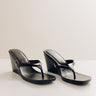 Murphy Faux Leather Wedge in Black Image - 1