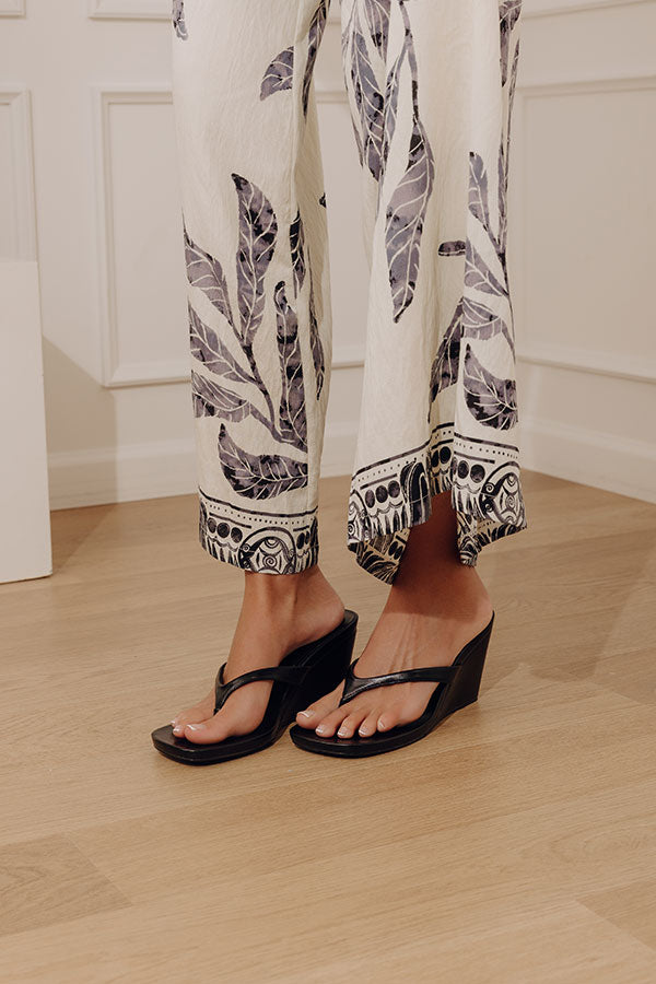 Murphy Faux Leather Wedge in Black