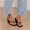 Murphy Faux Leather Wedge in Black Image - 1