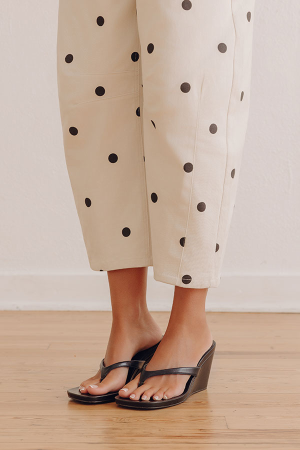Murphy Faux Leather Wedge in Black