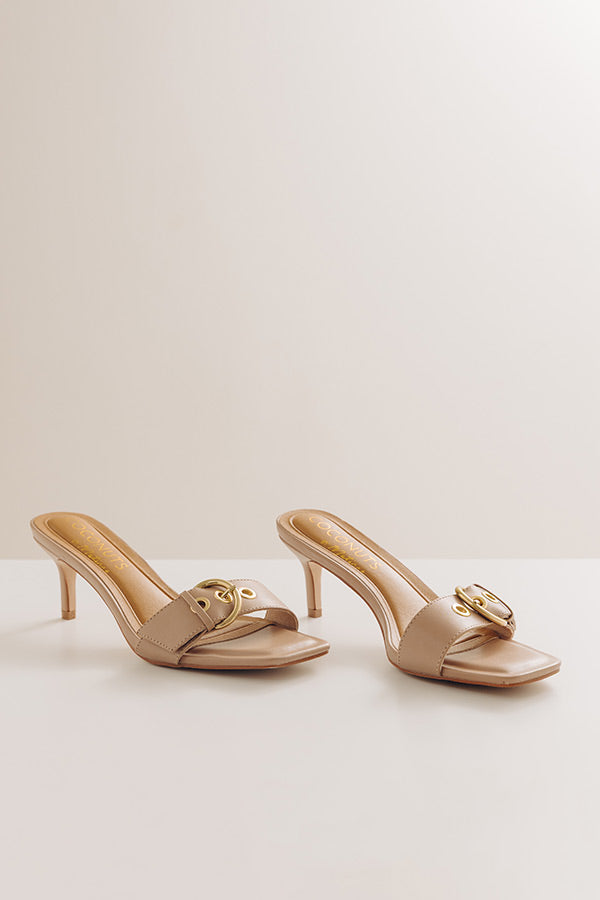 Dayna Faux Leather Kitty Heel