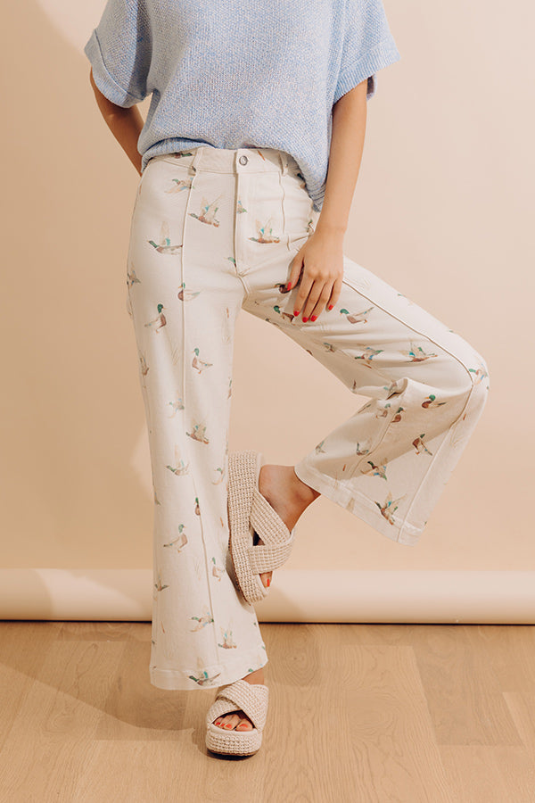 Mallard Mode High Waist Wide Leg Jean