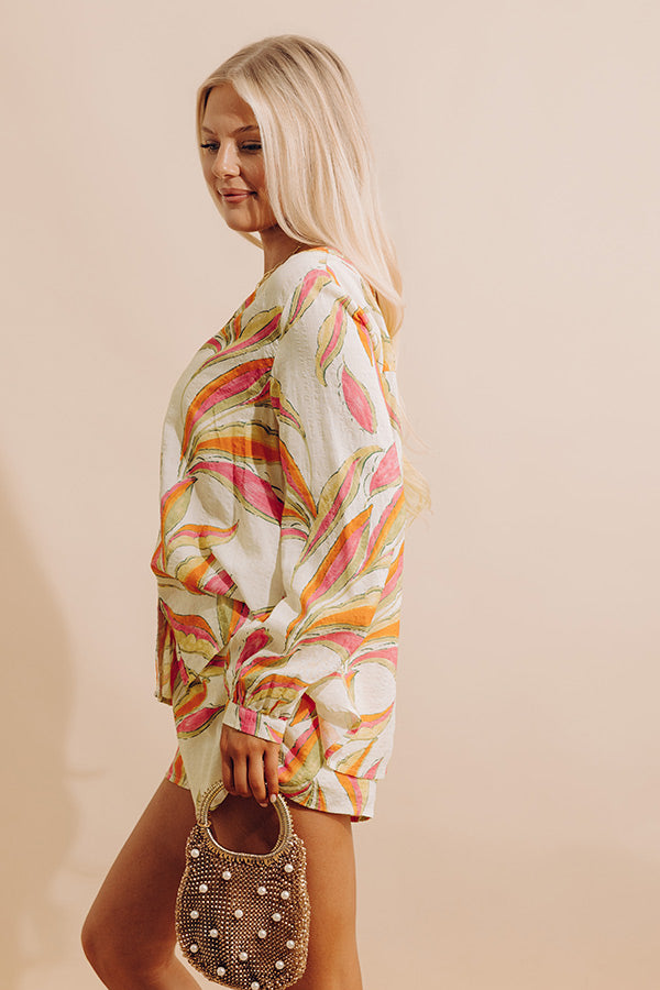 Resort Luxe Button Up Top Image - 3