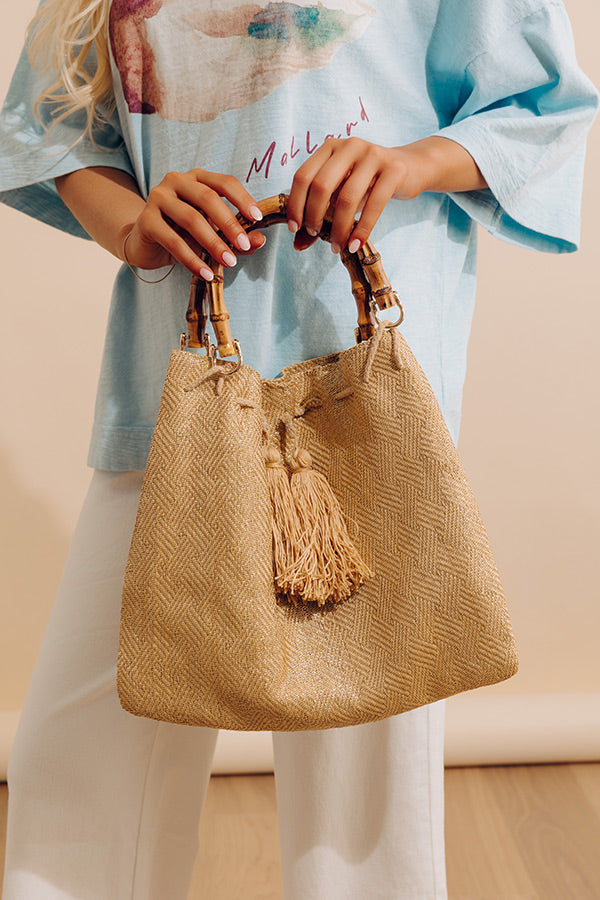 Golden Trip Woven Tote