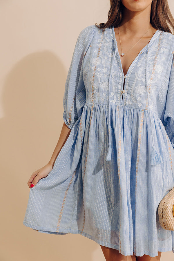 Pretty Details Floral Embroidered Mini Dress Image - 2