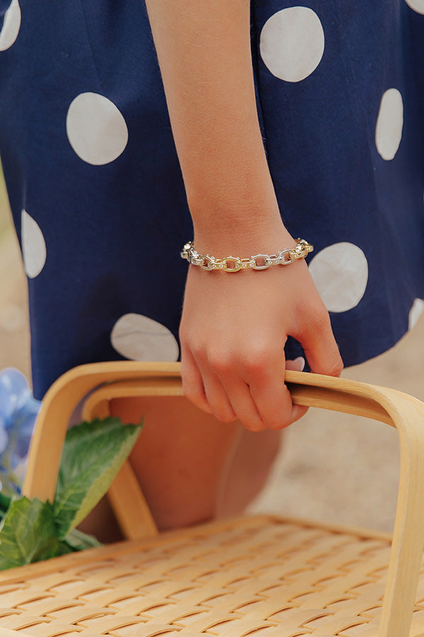 Melinda Maria Ashley Chain Link 9mm Bracelet in 2 Tone
