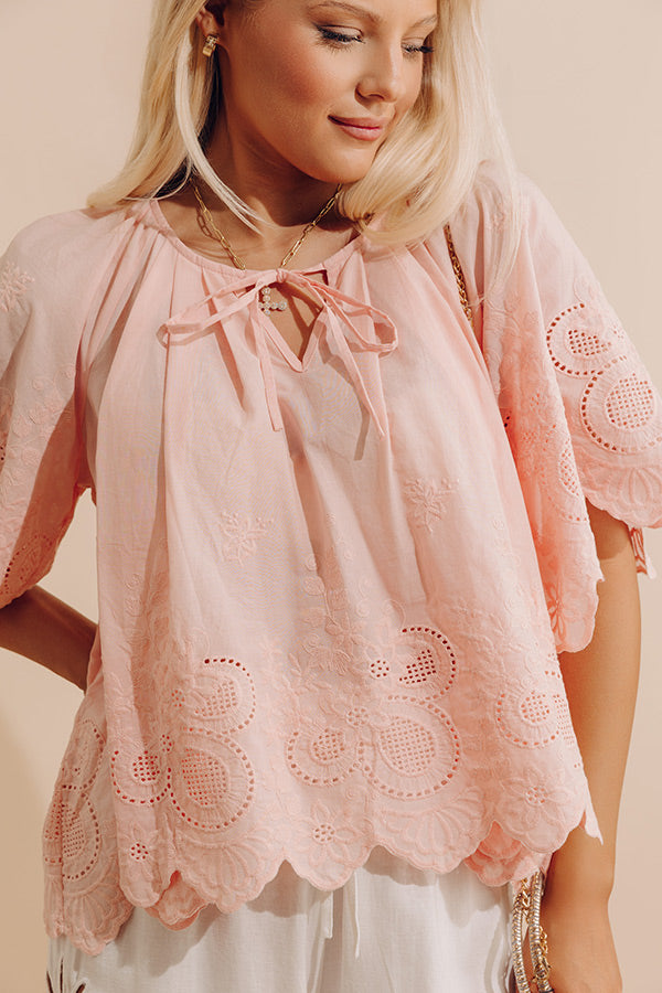 Easy Grace Floral Embroidered Top Image - 2