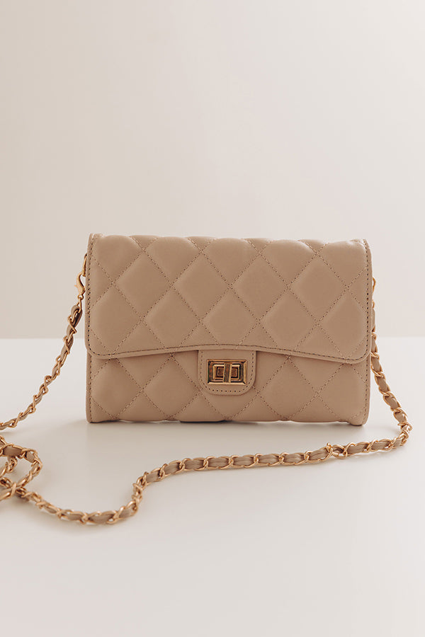 City Classic Faux Leather Quilted Clutch Image - 3