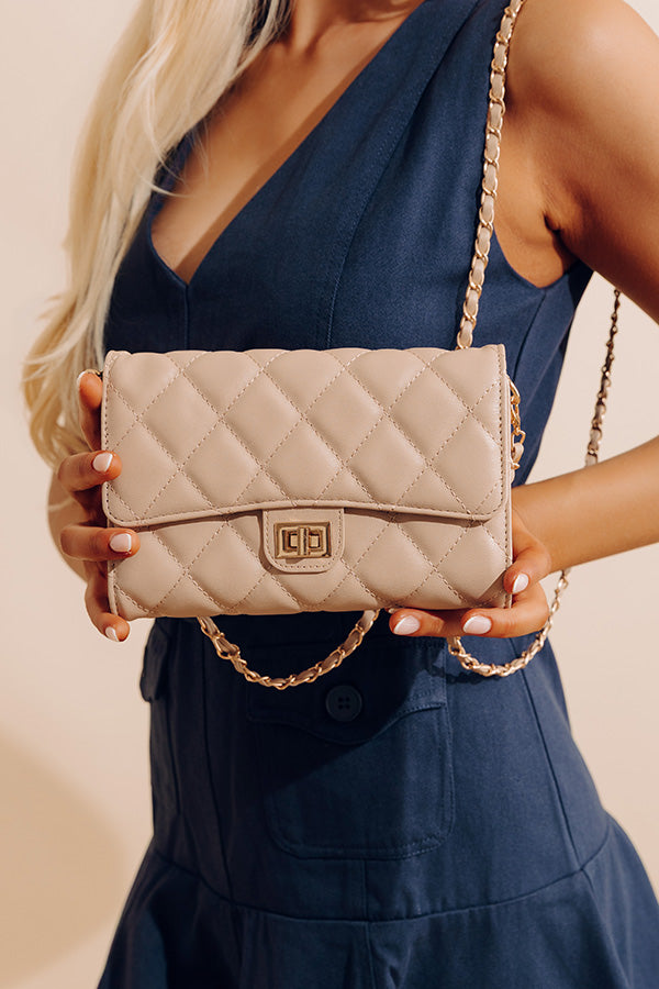 City Classic Faux Leather Quilted Clutch Image - 1