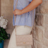 City Classic Faux Leather Quilted Clutch in Warm Taupe Image - 1