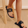 Yummy Faux Leather Sandal in Black Image - 1