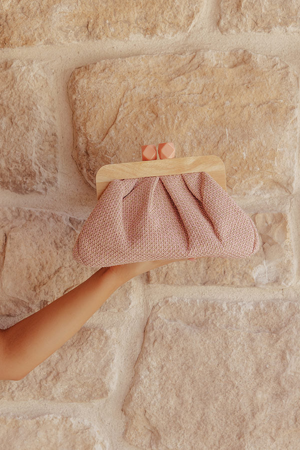 Vacation Muse Woven Clutch in Pink Image - 1