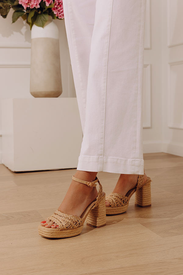 Orion Raffia Woven Platform Heel